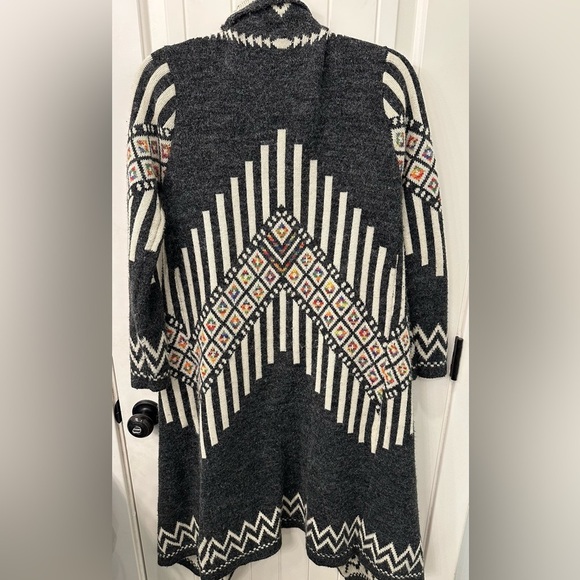 Baciano  Black and Cream Geometric Cardigan M - Picture 7 of 7